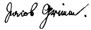 Signatur: Jakob Grimm