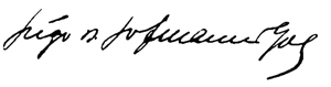 Signatur: Hugo von Hofmannsthal