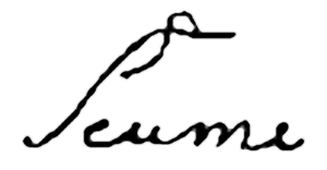 Signatur: Johann Gottfried Seume